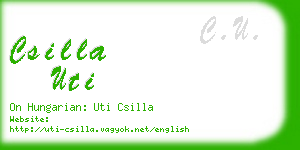 csilla uti business card